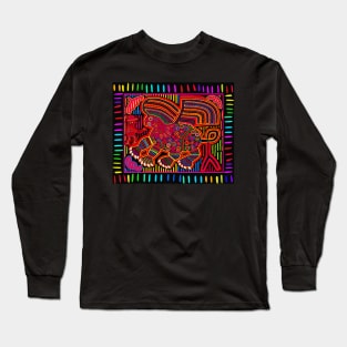 Kuna Indian Friendly Dragon Mola Long Sleeve T-Shirt